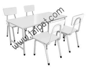 โต๊ะเก้าอี้นักเรียนอนุบาล 4 ที่นั่ง T-CH-0004 (ไม้อัดยางปิดลามิเนต)