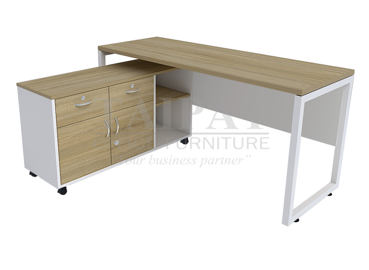 โต๊ะทำงานขาเหล็ก STU-166000+PS-1261W