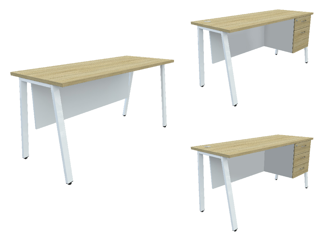 โต๊ะทำงานขาเหล็ก RSTSR SERIES RECTANGLE (ขาเหล็กสี่เหลี่ยมผืนผ้า หน้าโต๊ะไม่ยกลอยจากขา)