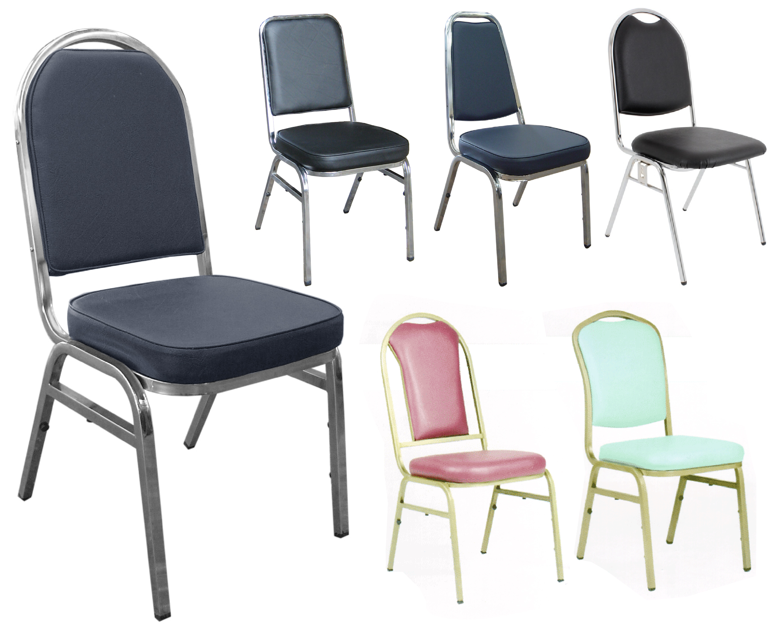 เก้าอี้อเนกประสงค์ เก้าอี้จัดเลี้ยง ที่นั่งบุฟองน้ำหนังเทียม ผ้าฝ้าย