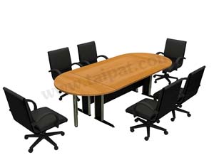 โต๊ะประชุม CF-5 (6-8 ที่นั่ง ) : ขนาดโดยรวม 270 X 120 X 75 ซม.