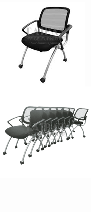 เก้าอี้ห้องสัมมนา มีล้อเลื่อน ซ้อนชิดได้ Sofia-W TP-PX-01