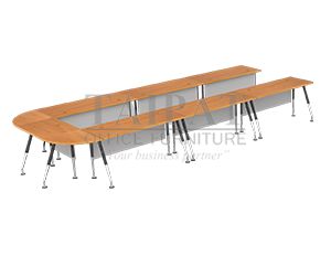 โต๊ะประชุม MT-5112 (13 - 15 ที่นั่ง) : ขนาดโดยรวม 510 X 200 X 75 ซม. 