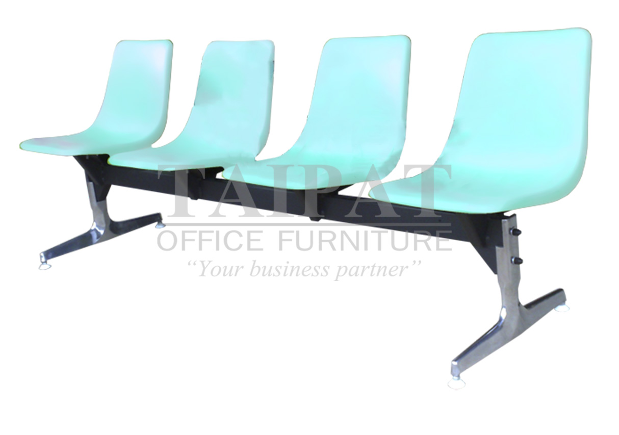 เก้าอี้พักคอยไฟเบอร์กลาสแบบแถว 4 ที่นั่ง