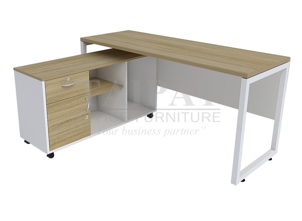 โต๊ะทำงานขาเหล็ก STU-166000+PS-1260W