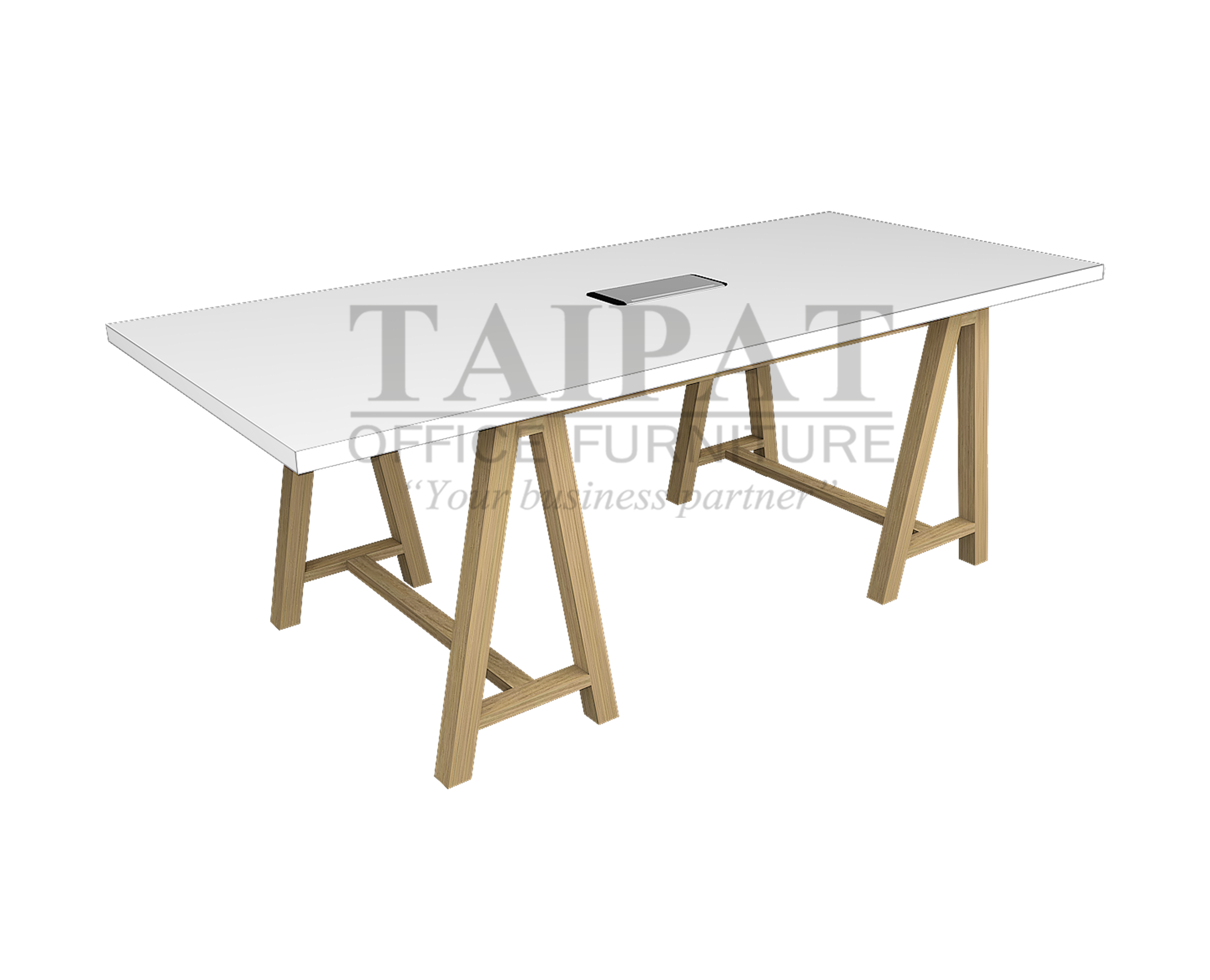 โต๊ะประชุมขาไม้ CFA-2190B (6ที่นั่ง)