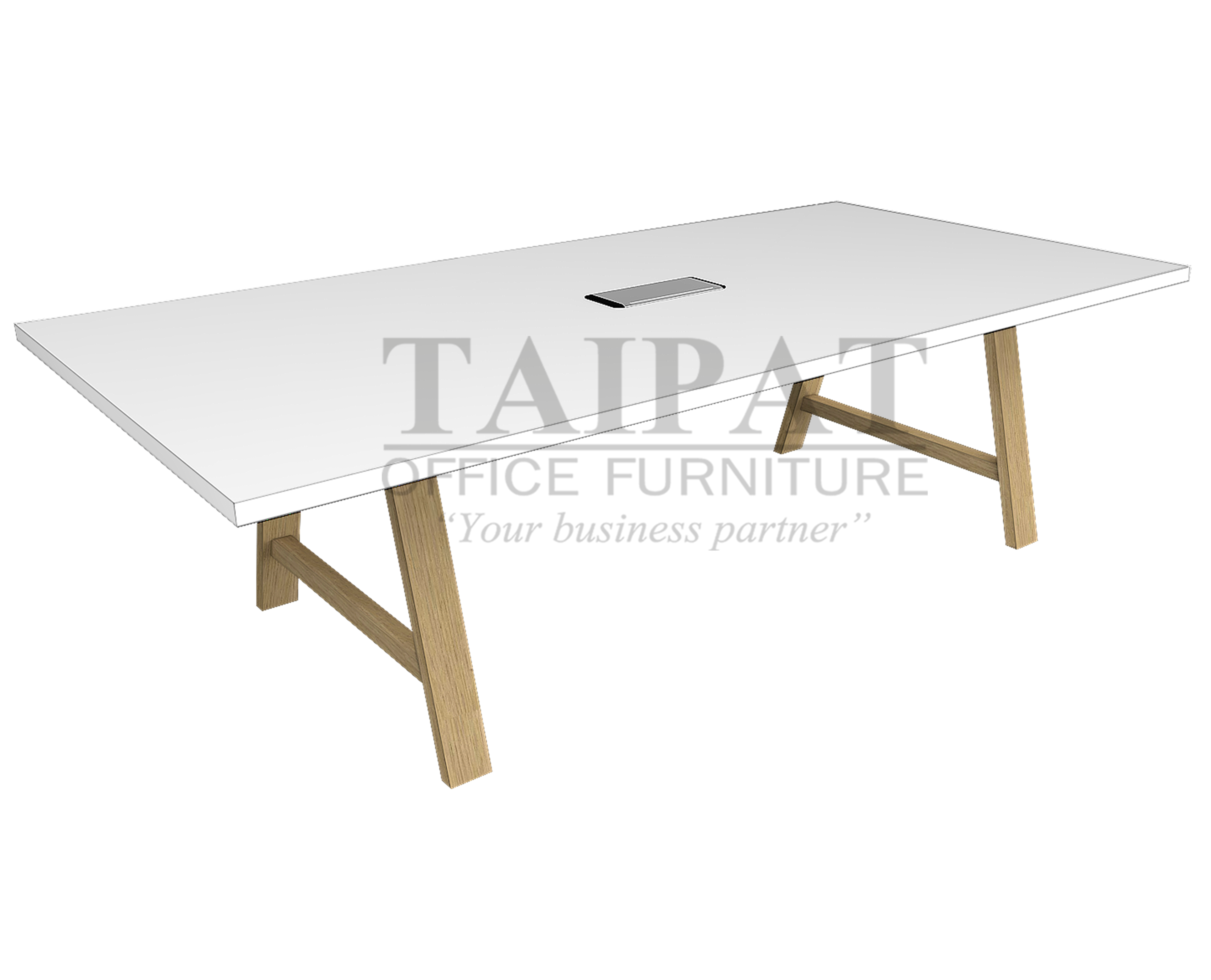 โต๊ะประชุมขาไม้ CFB-2412B (8ที่นั่ง)