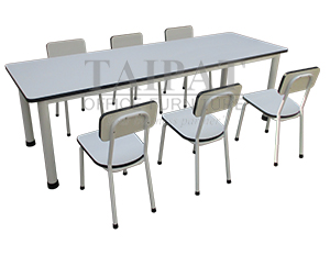 โต๊ะเก้าอี้นักเรียนอนุบาล 6 ที่นั่ง T-CH-007-HPL2