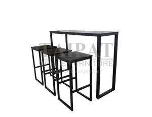 โต๊ะบาร์ขาเหล็ก T-1500-45