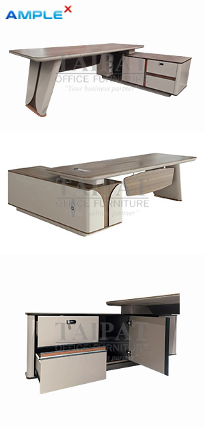 โต๊ะทำงานผู้บริหารตัวแอล รุ่น Prakt Series AX-14057