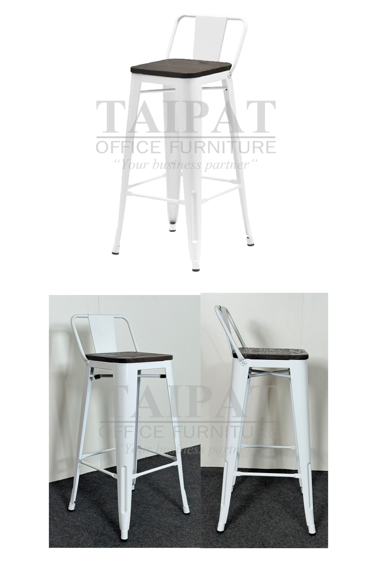 เก้าอี้บาร์สูง TPN-92131PC-WD