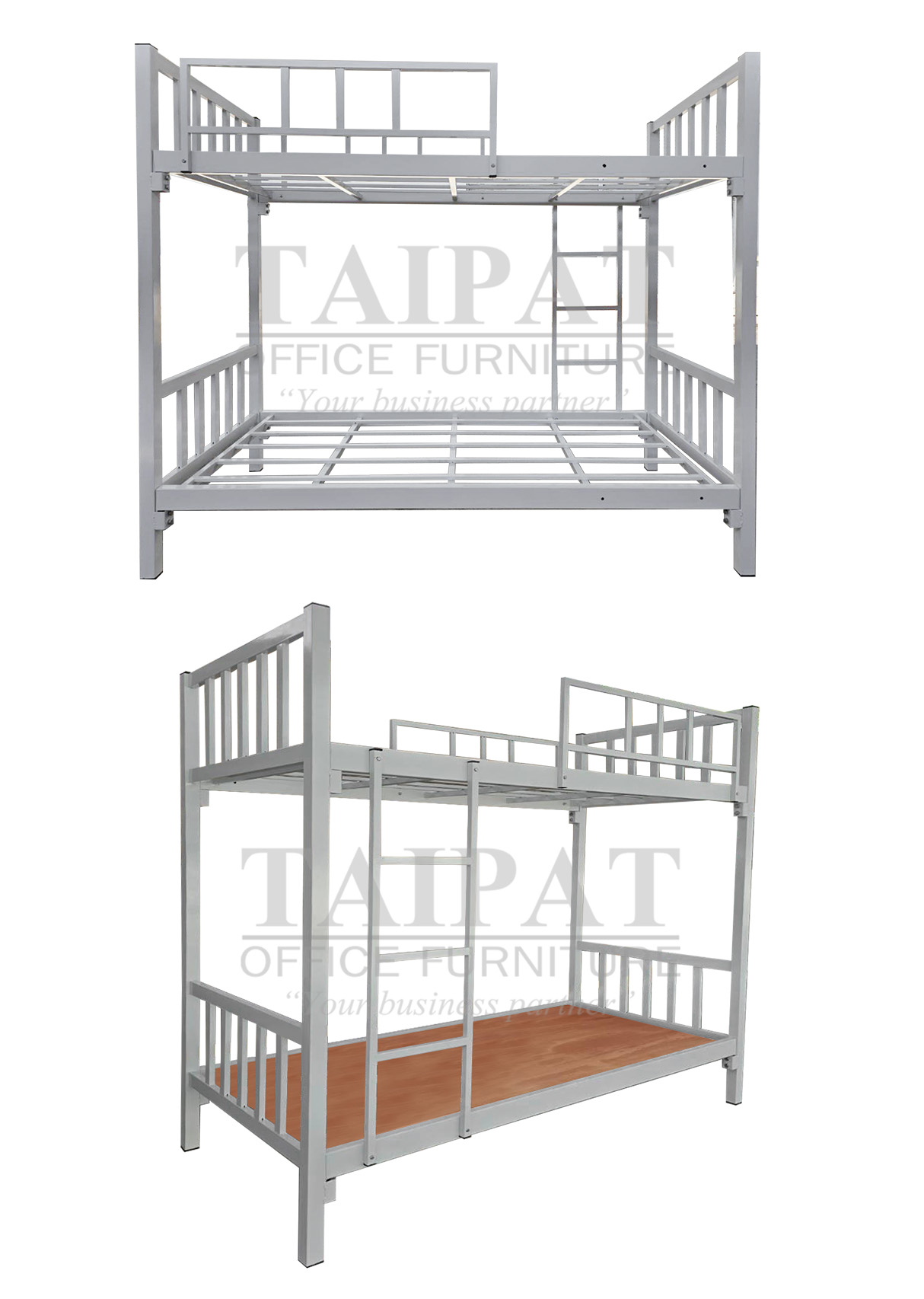เตียงนอนเหล็ก 2 ชั้น ขนาด 3.5 ฟุต รุ่น BT2-S7A