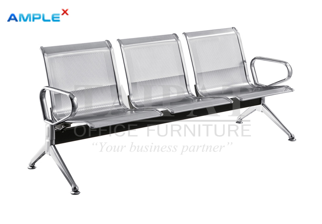 เก้าอี้พักคอยสแตนเลส 3 ที่นั่ง AX-15317-3S