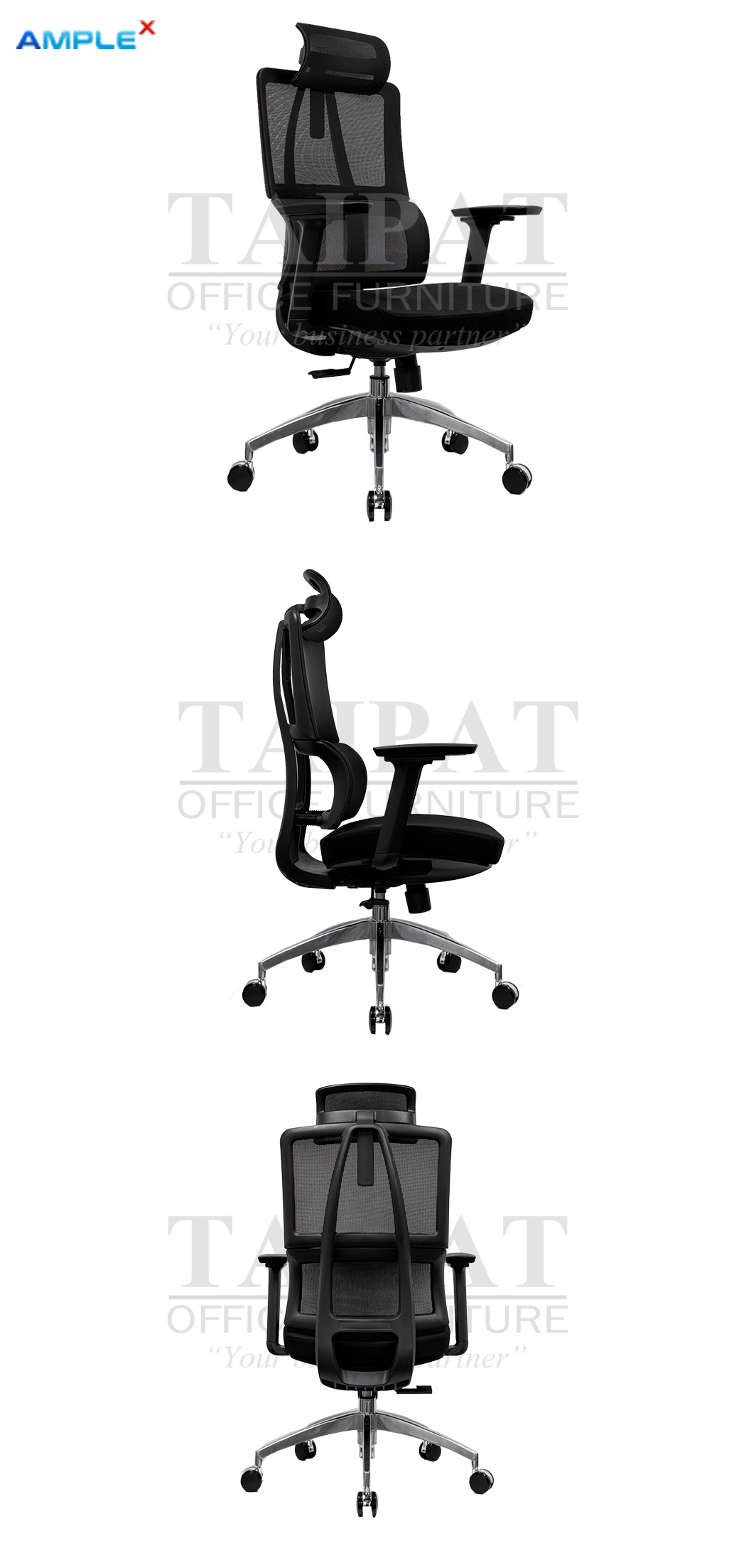 เก้าอี้สำนักงาน รุ่น JUSTIN (จัสติน)  AX-15316H/CR