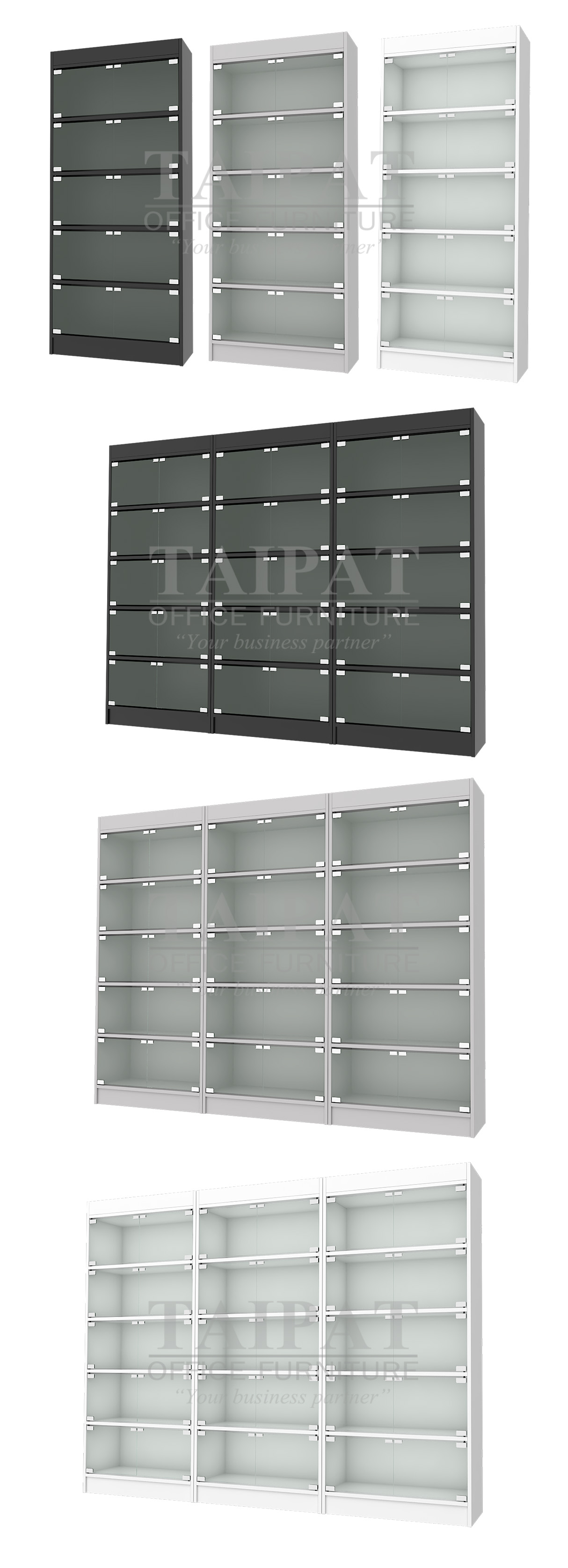 ตู้เก็บของ 5 ชั้น บานเปิดอะคริลิคใส SH-1530