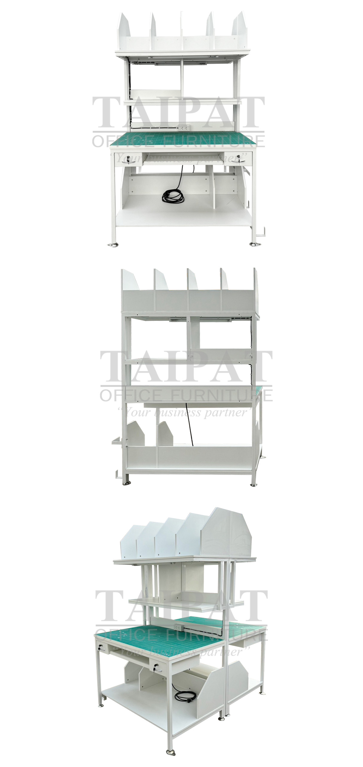 โต๊ะ QC อเนกประสงค์ พร้อมอุปกรณ์ไฟฟ้า T-1013 