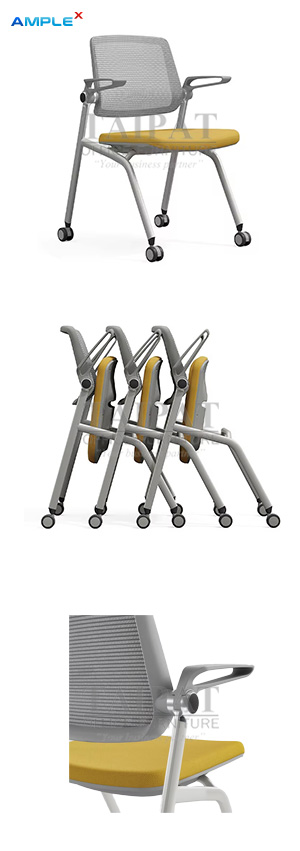 เก้าอี้ห้องสัมมนา มีล้อเลื่อน ซ้อนชิดได้ รุ่น Roger (โรเจอร์) AX-15344