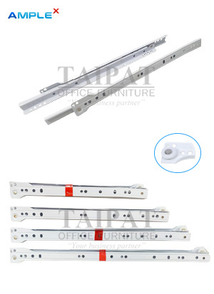 รางลิ้นชักรับใต้ ตอนเดียว (ลูกล้อไนล่อน)