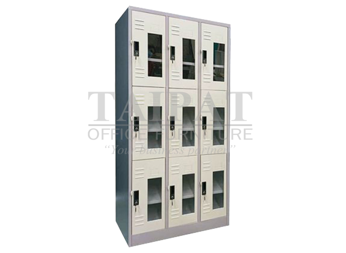 ตู้ล็อคเกอร์ 9 ช่อง (กระจก) LK-6109GE