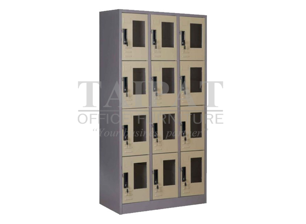 ตู้ล็อคเกอร์ 12 ช่อง (กระจก) LK-6112GE