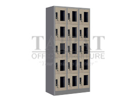 ตู้ล็อคเกอร์ 15 ช่อง (กระจก) LK-6115GE