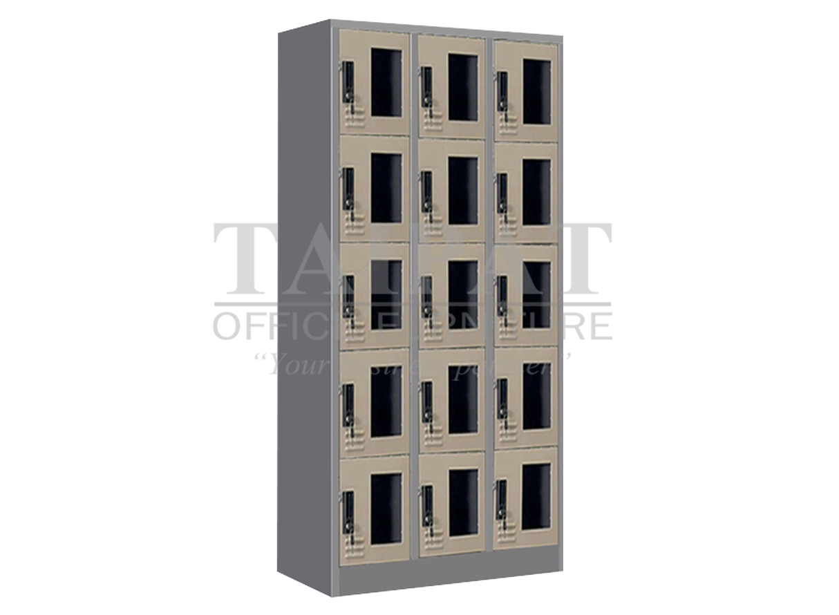 ตู้ล็อคเกอร์ 15 ช่อง (กระจก) LK-6115GE