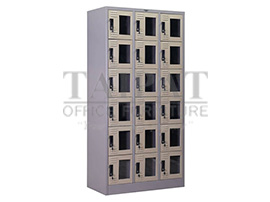 ตู้ล็อคเกอร์ 18 ช่อง (กระจก) LK-6118GE