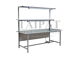 โต๊ะ QC อเนกประสงค์ 2 ชั้น พร้อมอุปกรณ์ไฟฟ้า T-0914