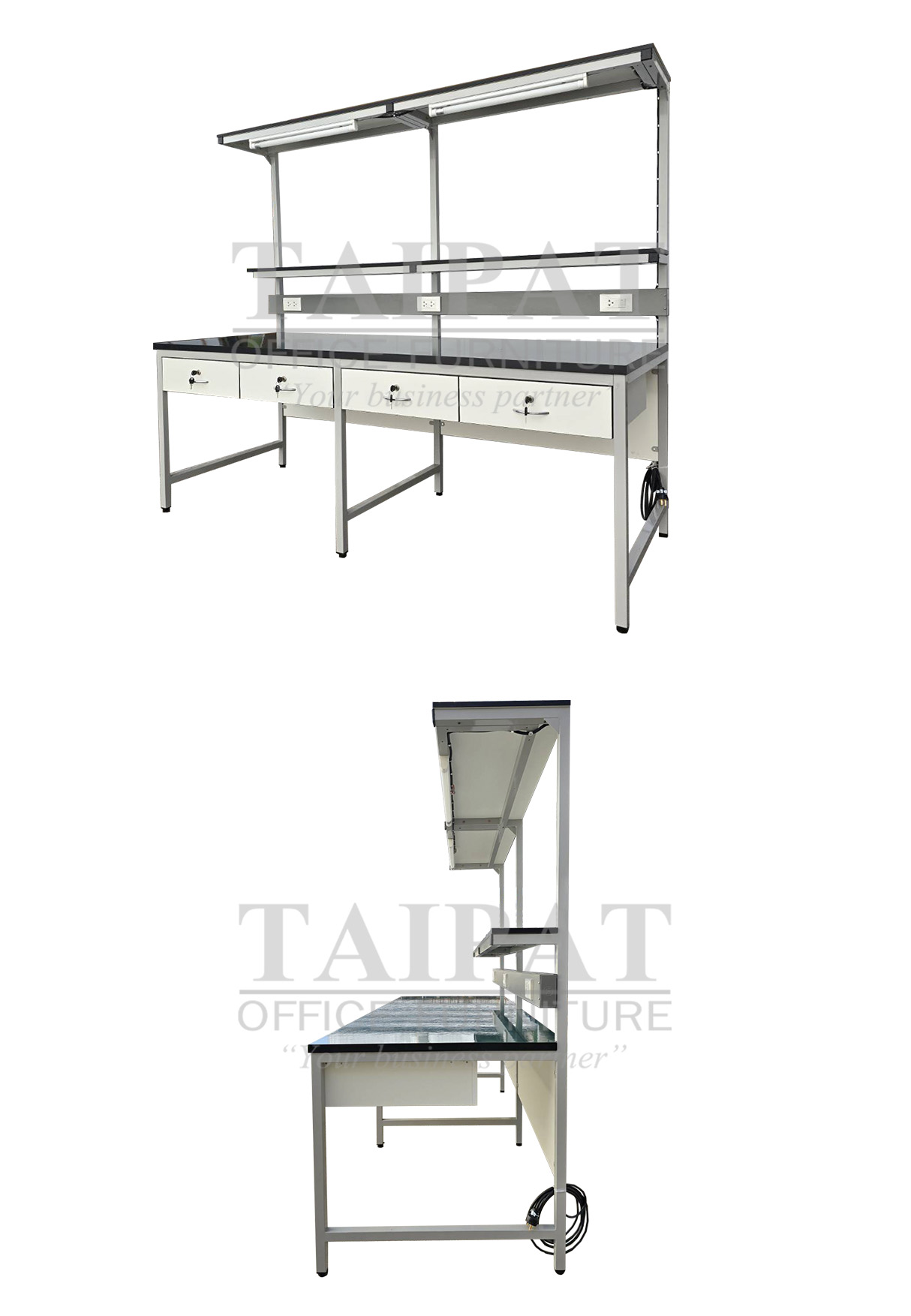 โต๊ะQC อเนกประสงค์ พร้อมอุปกรณ์ไฟฟ้า T-1029