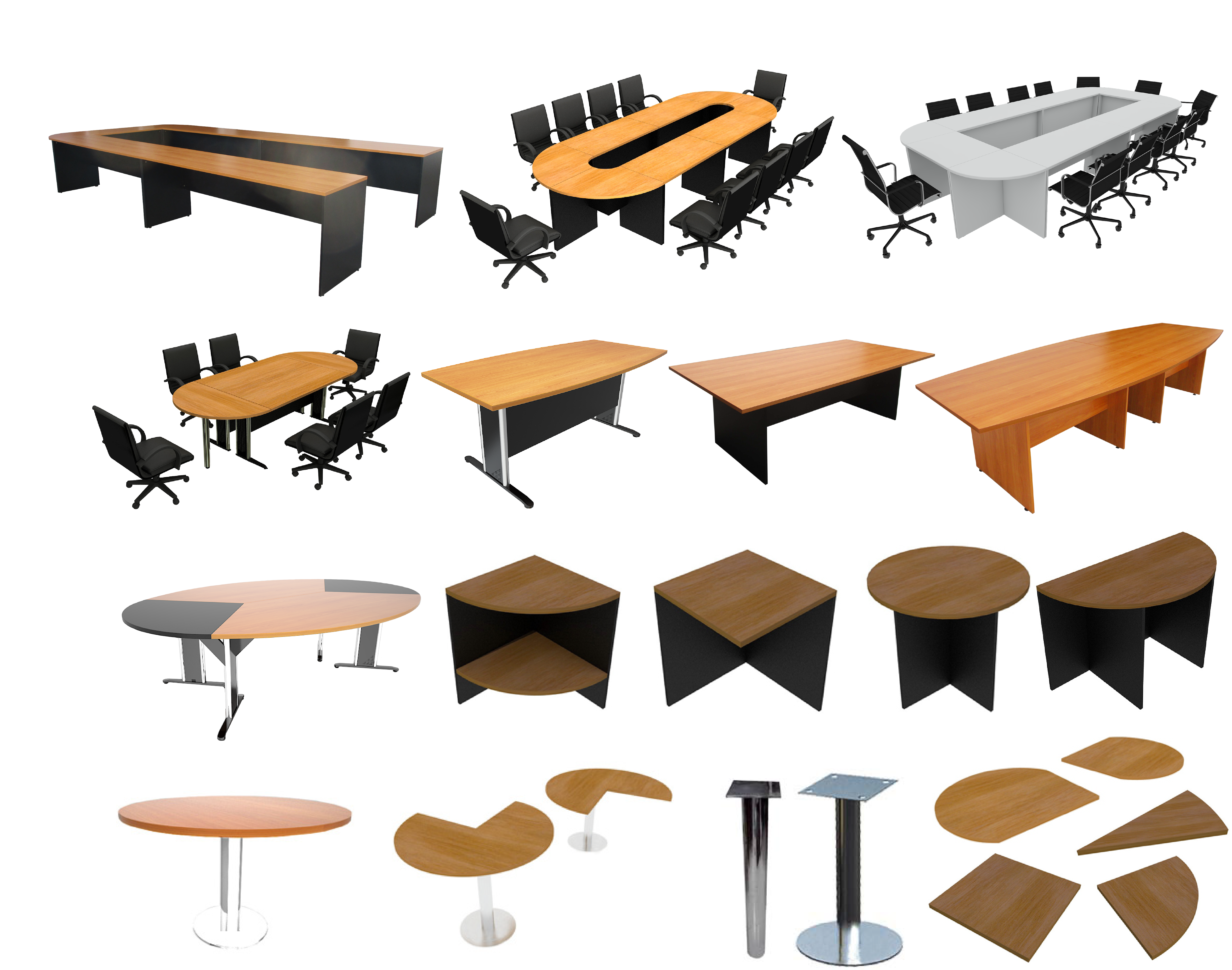 โต๊ะประชุมขาไม้ โต๊ะประชุมขาเหล็ก 